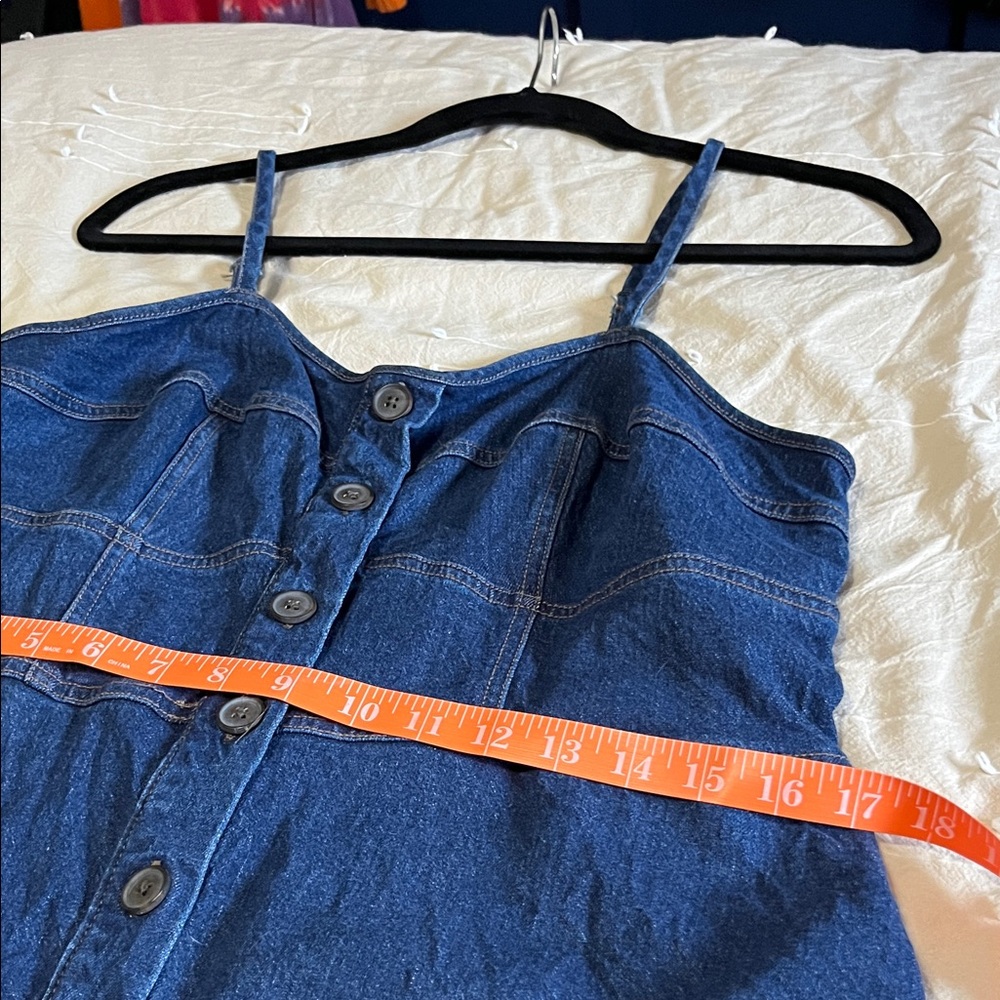 Universal Thread Blue Denim Midi Summer Dress - Picture 2 of 6